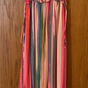 Mango Red and Pink Maxi Dress
